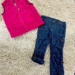 3/$15 vest Cherokee pants size 3